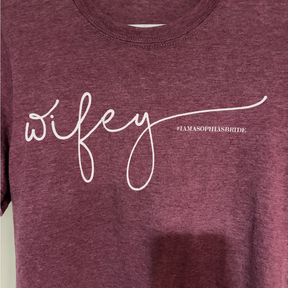 Wifey Graphic Tee in Maroon